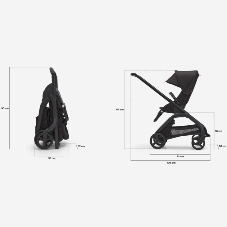 Carucior Bugaboo Dragonfly Graphite Midnight Black Skyline Blue [8]