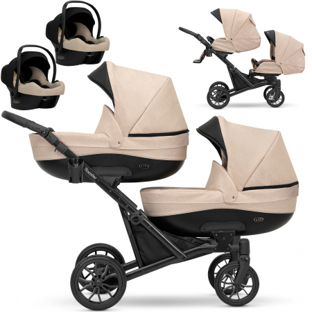 Carucioare gemeni - Carucior gemeni Kunert Booster 3 in 1