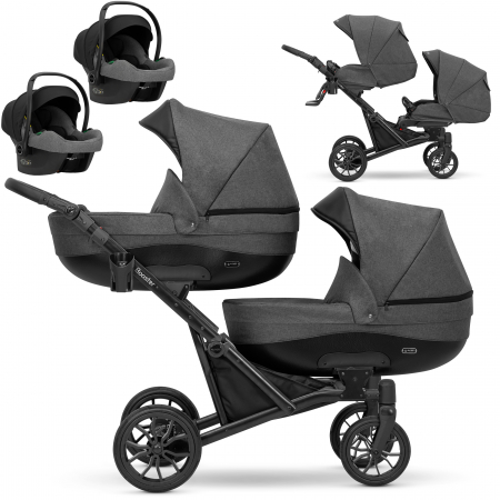 Carucioare gemeni - Carucior gemeni Kunert Booster 3 in 1