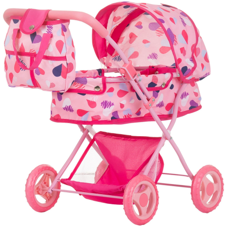 Carucioare papusi - Carucior pentru papusi Chipolino Dora hearts