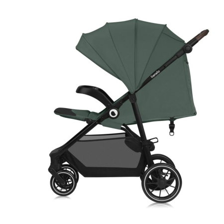 Carucior sport, Lionelo, Emma One, cu tavita, Suport pahar, Plasa de tantari, Roti EVA, Maner reglabil, Pana la 22 kg, 6 luni+, Verde [13]