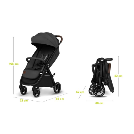 Carucior sport, Lionelo, Ingrid, Capotina impermeabila cu filtru UPF50+, Pana la 22 Kg, Sistem pentru pliere automata, 6 luni+, Gri [18]