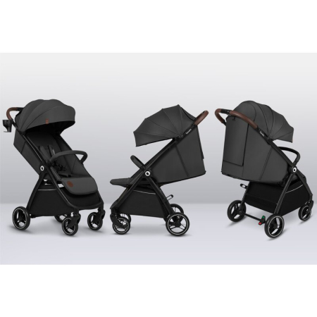 Carucior sport, Lionelo, Ingrid, Capotina impermeabila cu filtru UPF50+, Pana la 22 Kg, Sistem pentru pliere automata, 6 luni+, Gri [19]