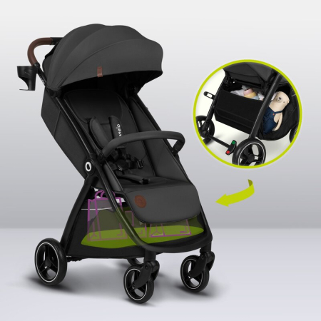 Carucior sport, Lionelo, Ingrid, Capotina impermeabila cu filtru UPF50+, Pana la 22 Kg, Sistem pentru pliere automata, 6 luni+, Gri [25]