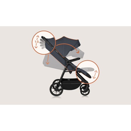 Carucior sport, Lionelo, Iva, Sustine 22 kg, 6 luni+, Gri [19]