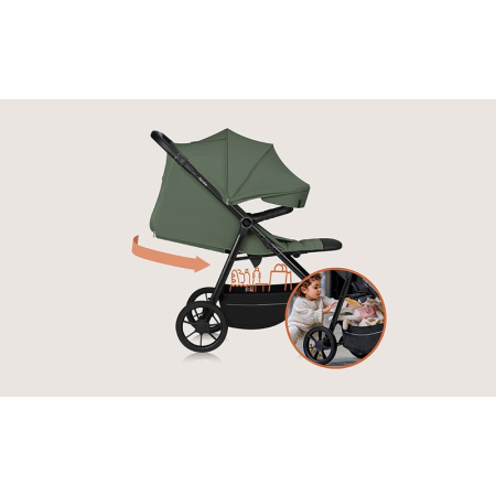 Carucior sport, Lionelo, Iva, Sustine 22 kg, 6 luni+, Verde [23]