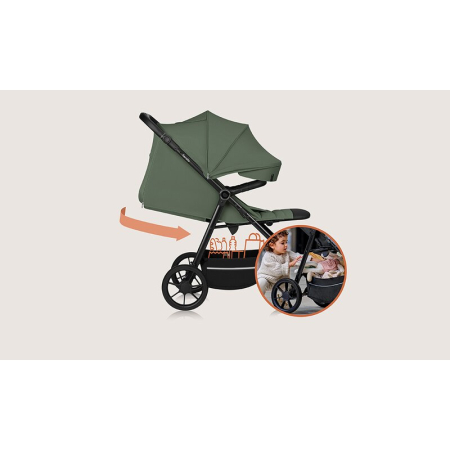 Carucior sport, Lionelo, Iva, Sustine 22 kg, 6 luni+, Verde [24]