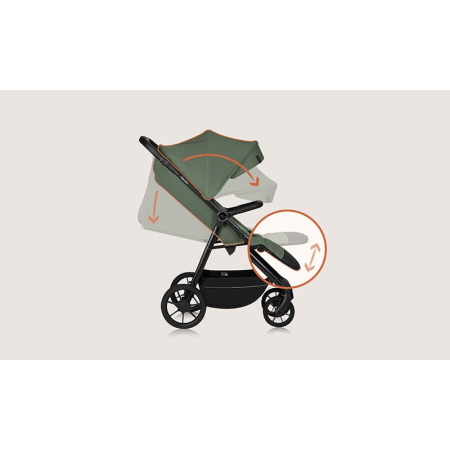 Carucior sport, Lionelo, Iva, Sustine 22 kg, 6 luni+, Verde [18]