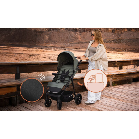 Carucior sport, Lionelo, Iva, Sustine 22 kg, 6 luni+, Verde [27]