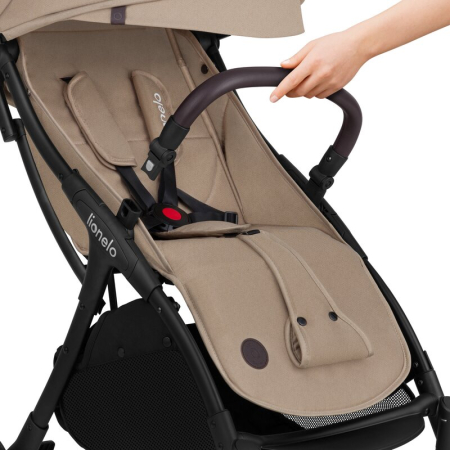 Carucior sport, Lionelo, Julie One, Cadru din aluminiu, 0-22 kg, Pliere compacta pentru avion, Bej [14]