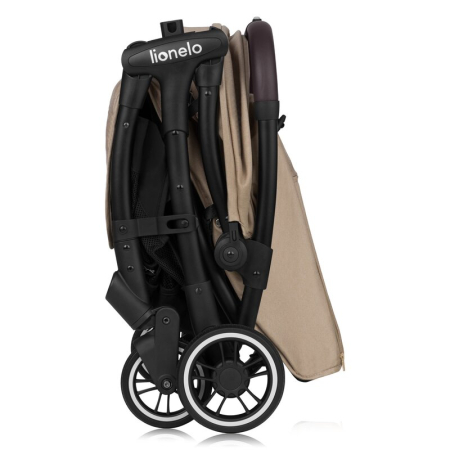 Carucior sport, Lionelo, Julie One, Cadru din aluminiu, 0-22 kg, Pliere compacta pentru avion, Bej [16]