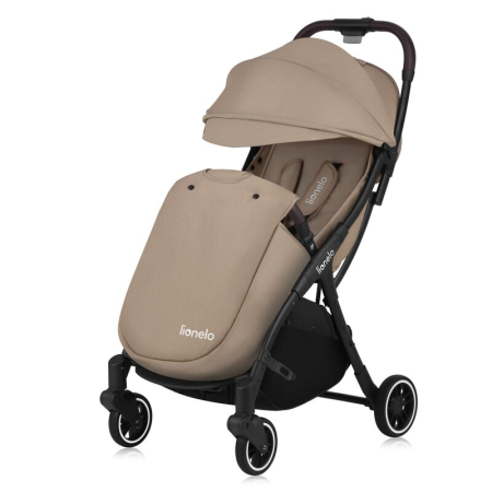 Carucior sport, Lionelo, Julie One, Cadru din aluminiu, 0-22 kg, Pliere compacta pentru avion, Bej [4]