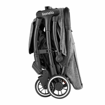 Carucior sport, Lionelo, Julie One, Cadru din aluminiu, 0-22 kg, Pliere compacta pentru avion, Gri [21]