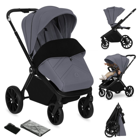 Carucior sport, Lionelo, Mika Plus, Cadru din aluminiu, Copertina XXL, cu accesorii, Pana la 22 kg, 6-48 luni; Bej [1]