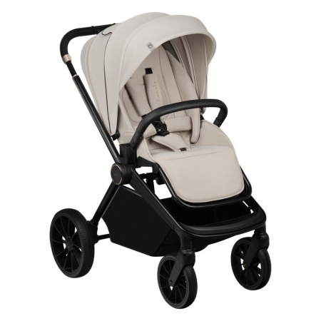 Carucioare copii - Carucior sport, Lionelo, Mika Plus, Cadru din aluminiu, Copertina XXL, cu accesorii, Pana la 22 kg, 6-48 luni; Bej