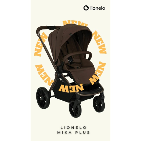 Carucior sport, Lionelo, Mika Plus, Cadru din aluminiu, Copertina XXL, cu accesorii, Pana la 22 kg, 6-48 luni; Mocha Mousse [30]