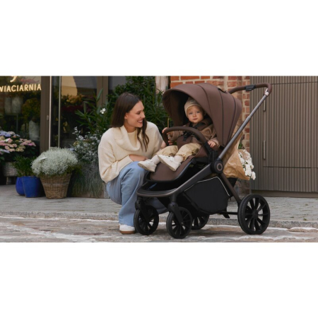 Carucior sport, Lionelo, Mika Plus, Cadru din aluminiu, Copertina XXL, cu accesorii, Pana la 22 kg, 6-48 luni; Mocha Mousse [37]