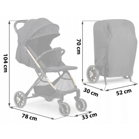 Carucior sport pentru copii, 78 x 33 x 104 cm, Nukido Paseo [12]
