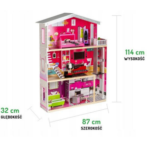 Papusi si cele necesare - Casuta de basm Malibu Ecotoys 4118