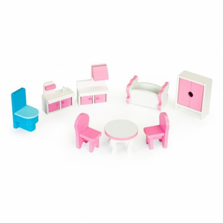 Casuta pentru papusi cu mobilier Ecotoys W06A139 [4]