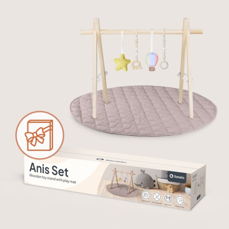 Centru de activitati, Lionelo, Anis Set, cu arcada Montessori, din lemn de pin, Jucarii plus, 4 jucarii suspendate, Multicolor [22]