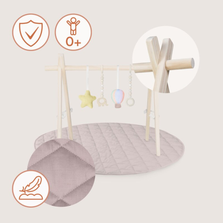 Centru de activitati, Lionelo, Anis Set, cu arcada Montessori, din lemn de pin, Jucarii plus, 4 jucarii suspendate, Multicolor [16]