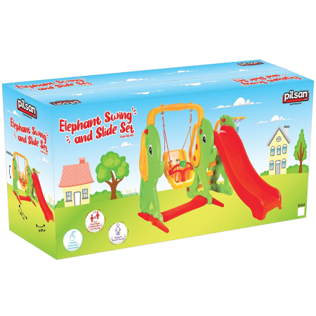 Centru de joaca Pilsan Elephant Slide and Swing Set [1]