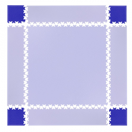 Saltele si Covoare sport Fitness sau Yoga - Colt covor de protectie puzzle inSPORTline Simple Albastru - 4 bucati