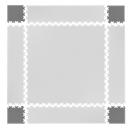 Saltele si Covoare sport Fitness sau Yoga - Colt covor de protectie puzzle inSPORTline Simple Gray - 4 bucati