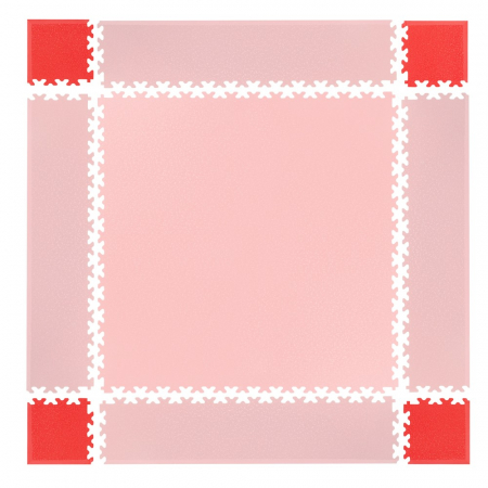 Saltele si Covoare sport Fitness sau Yoga - Colt covor de protectie puzzle inSPORTline Simple Rosu - 4 bucati