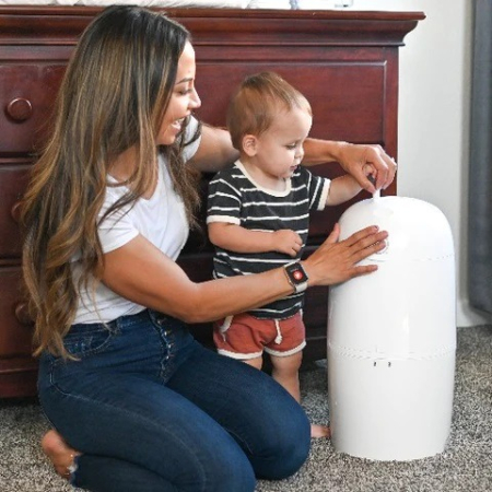 Cos Ermetic pentru Scutece Murdare Alb Nappy Twist'R Prince Lionheart [7]