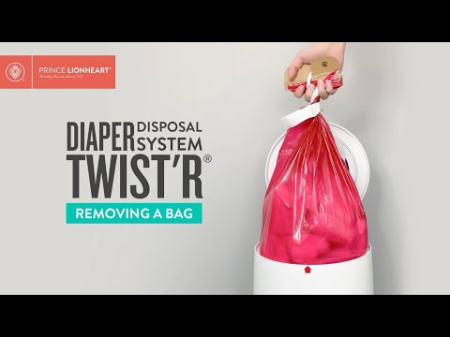 Cos Ermetic pentru Scutece Murdare Alb Nappy Twist'R Prince Lionheart [9]