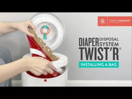 Cos Ermetic pentru Scutece Murdare Alb Nappy Twist'R Prince Lionheart [8]