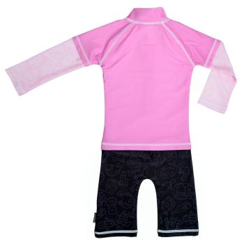 Articole de plaja - Costum de baie Pink Ocean marime 86- 92 protectie UV Swimpy