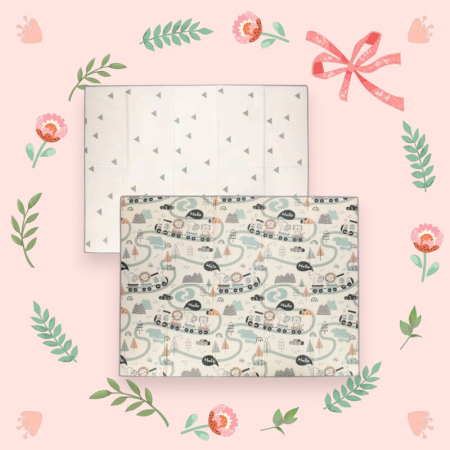 Covoras de joaca, FreeON, Magic Road, cu doua fete, Pliabil, Protectie impotriva loviturilor, 200 x 150 cm, cu Imprimeu pe ambele parti, 0 luni+, Multicolor [1]