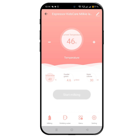 Espressor inteligent KidsCare Milkie pentru lapte praf, aplicatie mobila, rezervor 1,8L, autocuratare [6]