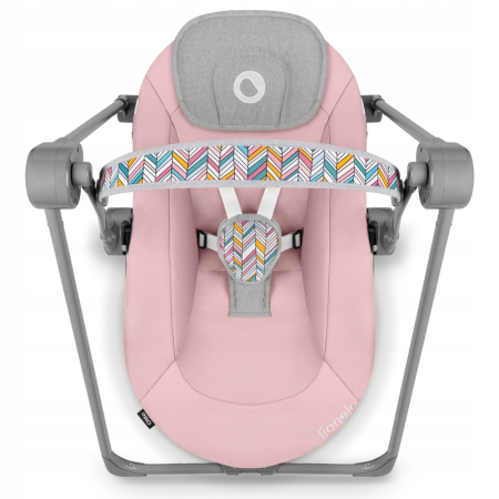 Fotoliu balansoar, Lionelo, Otto Cozy, cu melodii, cu 5 viteze de balansare, cu temporizator, 57x55 cm, Roz [8]