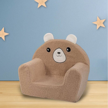 Fotoliu din burete, Bubaba, Cozy Teddy, pentru copii, 9 luni-5 ani, Brown [3]
