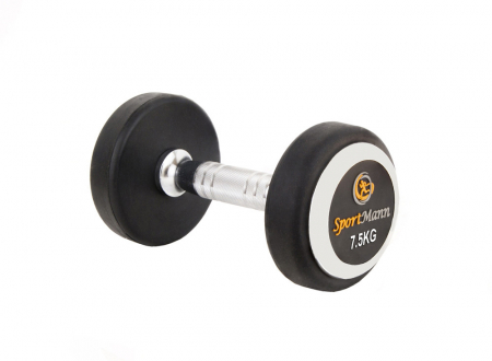 Bare - Discuri - Greutati - Gantera cauciucata DELUXE Sportmann 7.5kg