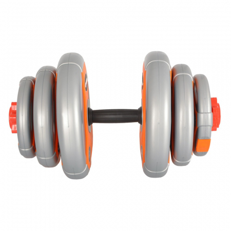 Bare - Discuri - Greutati - Gantera ciment inSPORTline 3-18kg Gri/Portocaliu