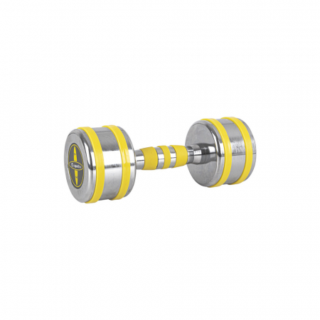 Aparate fitness - Gantera Cromata inSPORTline Yellsteel 7 kg