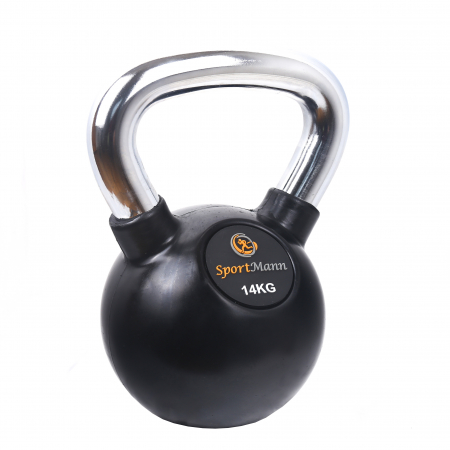 Aparate fitness - Gantera Kettlebell cauciucata 14 kg Sportmann