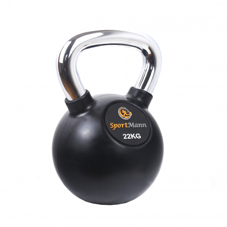 Aparate fitness - Gantera Kettlebell cauciucata 22 kg Sportmann