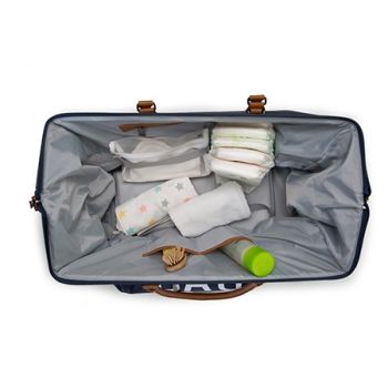 Geanta bebe cu saltea de infasat Mommy Bag Big Navy - Childhome [1]