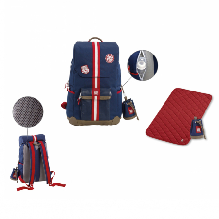 Genti - Geanta carucior City Navy - Red Castle