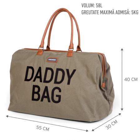Geanta de infasat Childhome Daddy Bag Kaki [3]