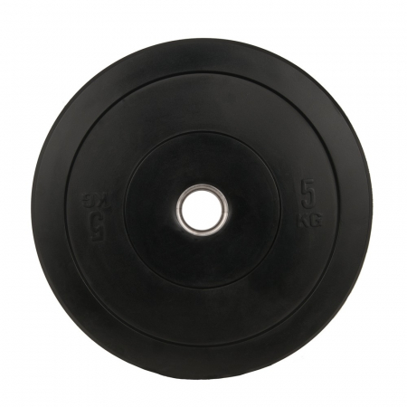 Aparate fitness - Greutate Cauciuc Bumper Plate SPORTMANN - 5 kg / 51 mm - Negru