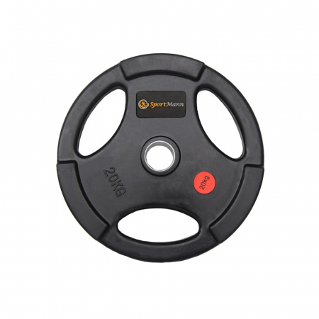 Bare - Discuri - Greutati - Greutate cauciucata cu maner 20kg/51mm - Sportmann