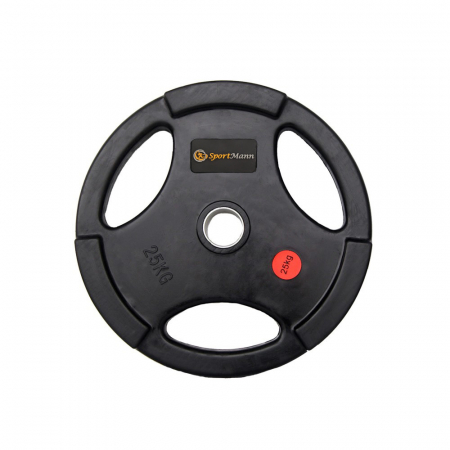 Bare - Discuri - Greutati - Greutate cauciucata cu maner 25kg/51mm - Sportmann