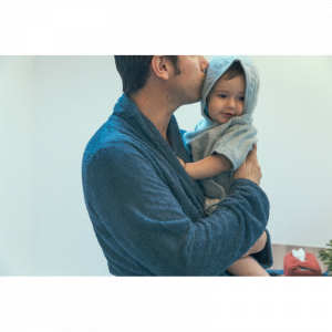 Halat de Baie Frotir din Bambus pentru Adulti L Bleumarin - Timboo [1]